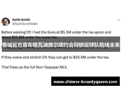 曼城官方宣布格瓦迪奥尔续约合同锁定球队防线未来 曼城官方宣布格瓦迪奥尔续约合同锁定球队防线未来